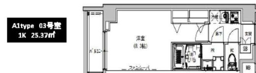 S-RESIDENCE本所吾妻橋 (エスレジデンス本所吾妻橋) 203 間取り図