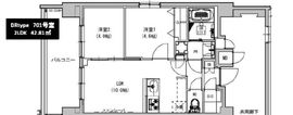 S-RESIDENCE本所吾妻橋 (エスレジデンス本所吾妻橋) 701 間取り図