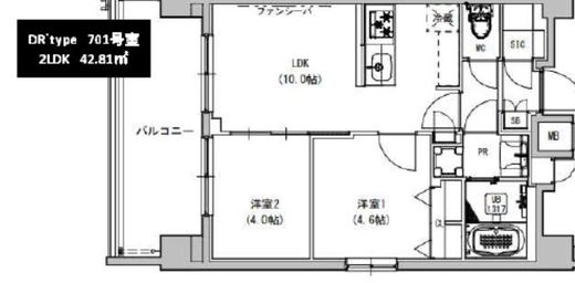 S-RESIDENCE本所吾妻橋 (エスレジデンス本所吾妻橋) 702 間取り図