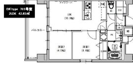 S-RESIDENCE本所吾妻橋 (エスレジデンス本所吾妻橋) 702 間取り図