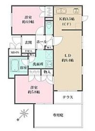 藤和シティコープ桜新町 1階 間取り図