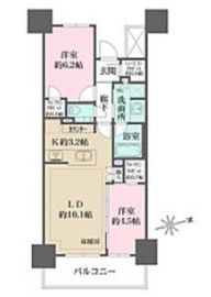 ザ・プレミアスカイ品川中延 5階 間取り図