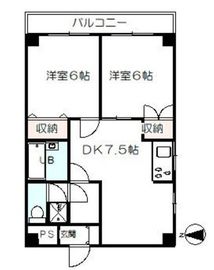 星和代々木ハイツ 6階 間取り図