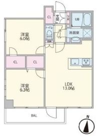 ディアナコート三軒茶屋 2階 間取り図