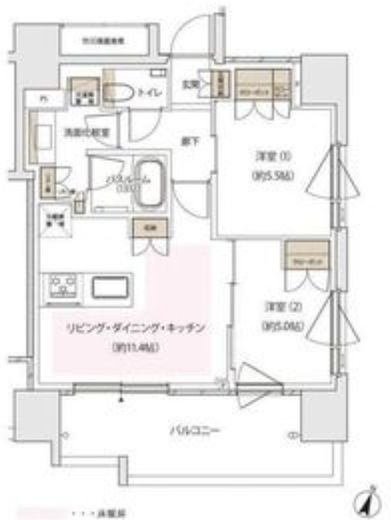 アトラス笹塚駅前 7階 間取り図