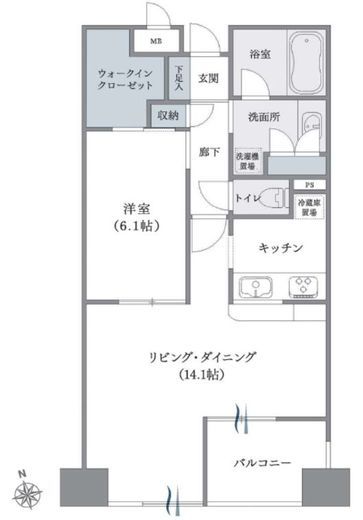 ベラカーサ秋葉原 10階 間取り図