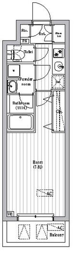 オーパスレジデンス武蔵小山 1002 間取り図