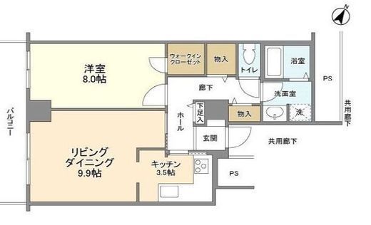 トルナーレ日本橋浜町 34階 間取り図