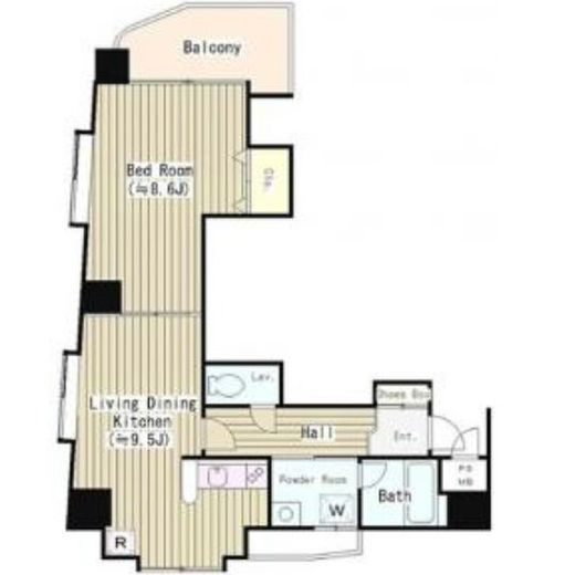 プラザ小島屋抜弁天ビル 501 間取り図