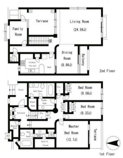 フラット高輪 106 間取り図