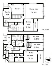 フラット高輪 106 間取り図