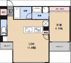 ベルジューレ高輪 401 間取り図