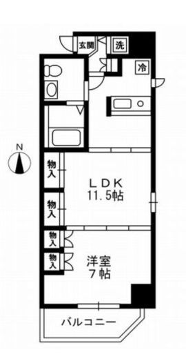 レジディア上野御徒町 1209 間取り図