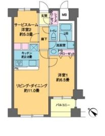 カスタリア茅場町 1103 間取り図