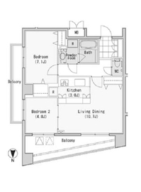 レジディア西麻布 1007 間取り図