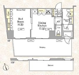 ミレーネ四谷レジデンス 913 間取り図