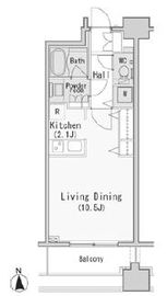 レジディア西麻布 502 間取り図