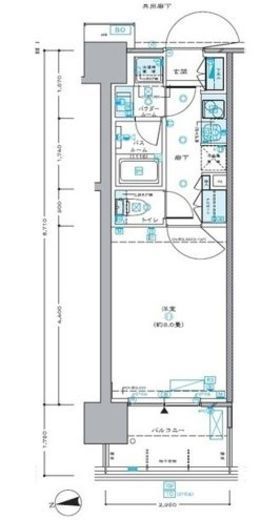 セントラルプレイス新宿御苑前 4階 間取り図