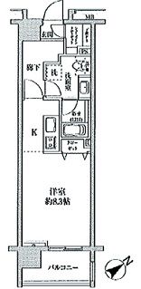 クリオ五反田 14階 間取り図