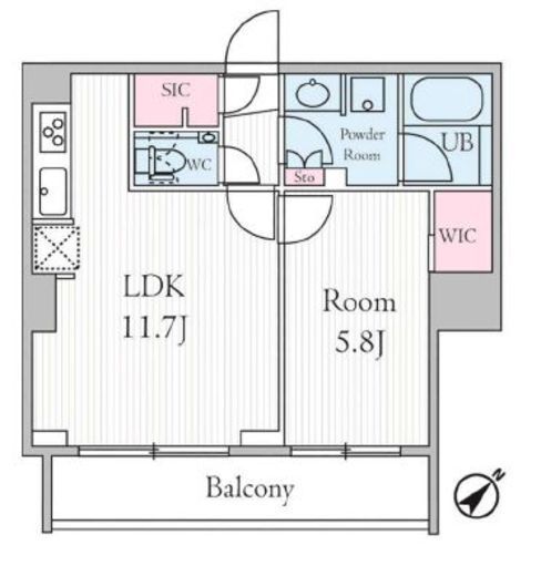 URBAN PARK GRANDE代官山 (アーバンパークグラン代官山) 309 間取り図
