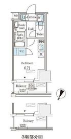 ベルファース大井町グランデ 507 間取り図