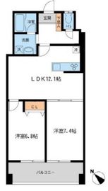 フィオーレ月島 502 間取り図
