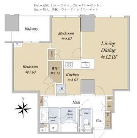 シティタワーズ豊洲ザ・ツイン ノースタワー 38階 間取り図