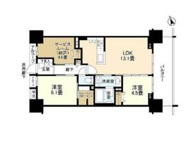イニシア上野根岸 11階 間取り図