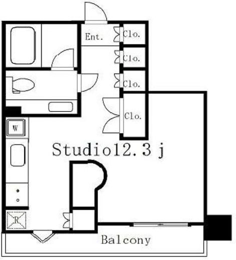 フリーディオ神楽坂 7階 間取り図