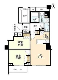 ブランズ本郷真砂 4階 間取り図