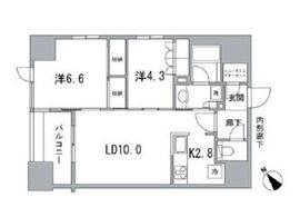 イニシア築地 7階 間取り図