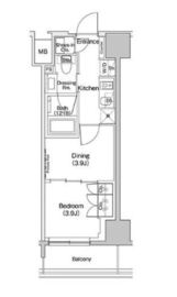 ザ・パークハビオ入谷 603 間取り図