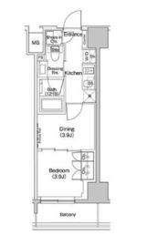 ザ・パークハビオ入谷 303 間取り図