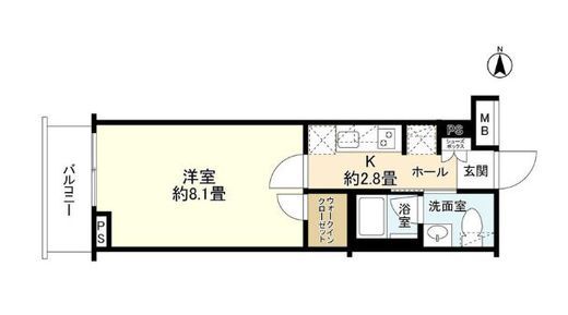 エステムコート元住吉 3階 間取り図