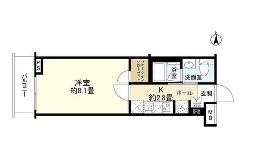 エステムコート元住吉 4階 間取り図