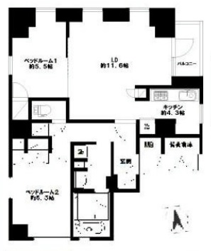 アイトリアノン 801 間取り図