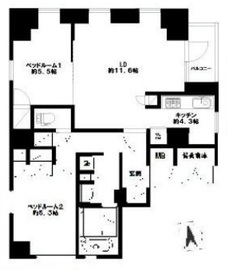 アイトリアノン 801 間取り図
