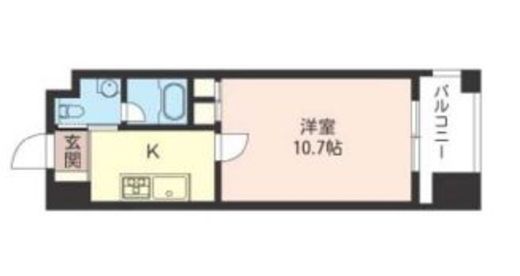 エスティメゾン銀座 1605 間取り図