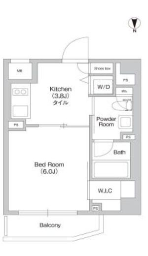 プライムアーバン三軒茶屋 606 間取り図