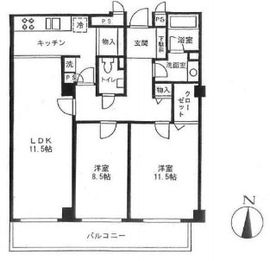 赤坂グランドハウス 4階 間取り図