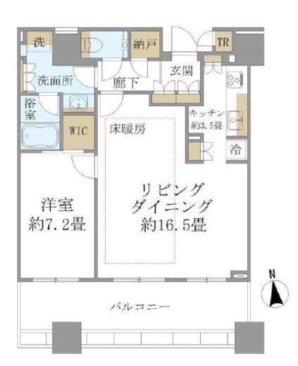 白金ザ・スカイ 17階 間取り図