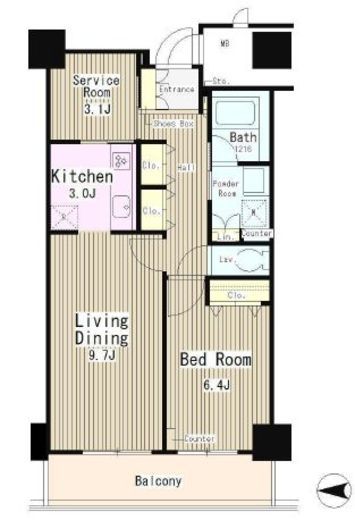 イーストコア曳舟一番館 7階 間取り図