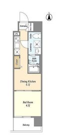プライマル西大島駅前 404 間取り図