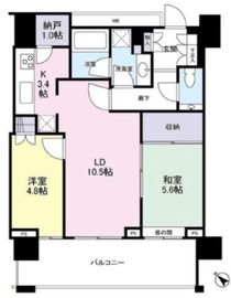 クロスエアタワー 16階 間取り図