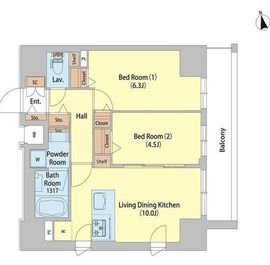 レフィールオーブ町屋駅前 803 間取り図