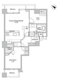 サンクタス元麻布 1階 間取り図