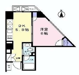 ベルファース麻布十番 403 間取り図