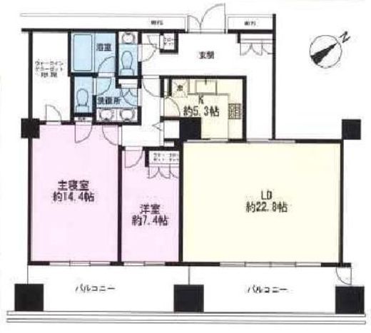 アークヒルズ仙石山レジデンス 14階 間取り図