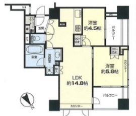 ファミール東銀座グランスイートタワー 11階 間取り図