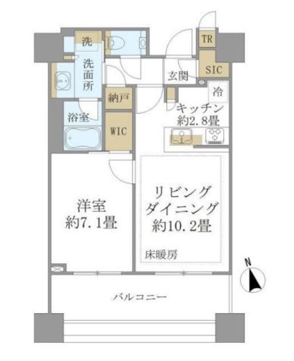 白金ザ・スカイ 18階 間取り図
